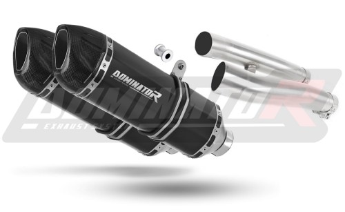 exhaust muffler DOMINATOR HP1 BLACK fits the motorcycle Kawasaki ZZR 1200 2002   2005