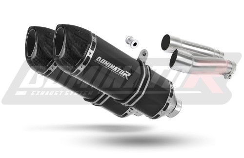 exhaust muffler DOMINATOR HP1 BLACK fits the motorcycle Moto Guzzi BREVA ie 750 2003   2009