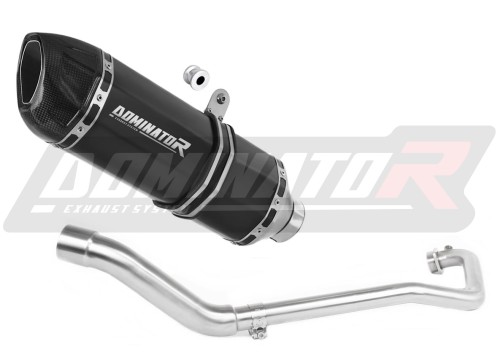 komplett DOMINATOR kipufogórendszer HP1 FEKETE dobbal, amely illik a Suzuki GSX S 125 2017 - 2019 motorkerékpárhoz