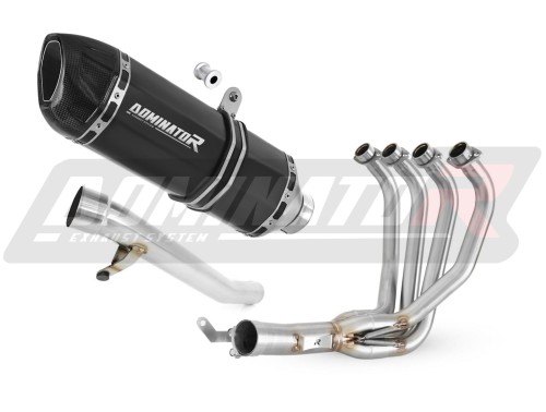 complete exhaust system with muffler DOMINATOR Full System HP1 BLACK fits the motorcycle Suzuki GSF 650 BANDIT N / S 2005   2006