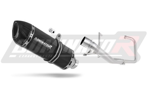 complete exhaust system with muffler DOMINATOR Full System HP1 BLACK fits the motorcycle Yamaha YBR 125 2000   2008