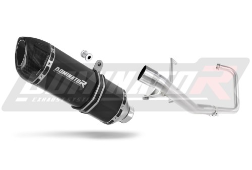 complete exhaust system with muffler DOMINATOR Full System HP1 BLACK fits the motorcycle Yamaha YBR 125 2009   2018