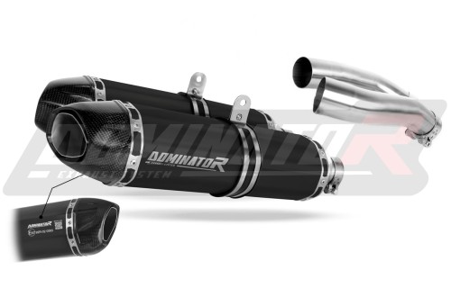 exhaust muffler DOMINATOR homologated road legal HP1 BLACK fits the motorcycle Yamaha YZF R1 1000 RN12 2004   2006