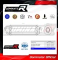 exhaust muffler DOMINATOR HP1 BLACK fits the motorcycle Aprilia Pegaso 650 Strada 2007   2010 4