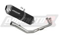 komplett DOMINATOR kipufogórendszer OVR FEKETE dobbal a Yamaha XP 530 T-MAX 2012 - 2016 motorkerékpárhoz
