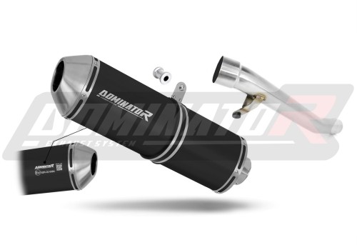 DOMINATOR kipufogó dob Homologált OVR FEKETE illeszkedik a SUZUKI GSX 750 INAZUMA 1997 - 2003 motorkerékpárhoz