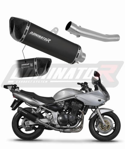 exhaust muffler DOMINATOR homologated road legal HP6 BLACK fits the motorcycle Suzuki GSF BANDIT 600 2000   2004