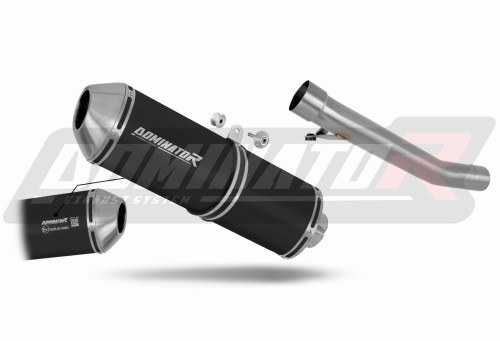 exhaust muffler DOMINATOR homologated road legal OVR BLACK fits the motorcycle Suzuki GSXF 600 1998   2006