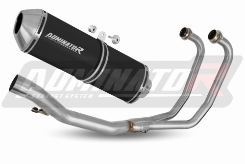 complete exhaust system with muffler DOMINATOR Full System OVR BLACK fits the motorcycle Suzuki GS 500E 1989   2009