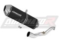 DOMINATOR OVR FEKETE kipufogó dob, amely illik a Suzuki BURGMAN 400 2007 - 2016 motorkerékpárhoz