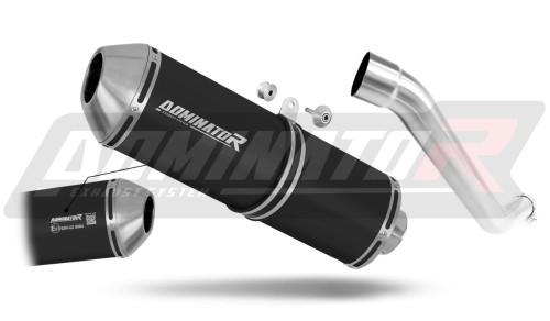 exhaust muffler DOMINATOR homologated road legal OVR BLACK fits to Kawasaki Z750 2004  2006