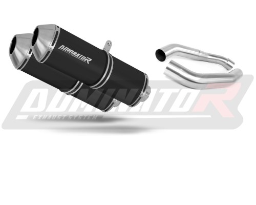 exhaust muffler DOMINATOR OVR BLACK fits the motorcycle Honda VTR 1000F Firestorm 2002   2006