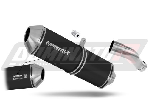 exhaust muffler DOMINATOR homologated road legal OVR BLACK fits the motorcycle Honda CBR 600F PC41 2011   2015