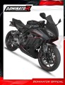 complete exhaust system with muffler DOMINATOR Full System HP8 BLACK fits the motorcycle Honda CB 650 R / E Clutch 2024   2025 3