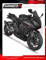 complete exhaust system with muffler DOMINATOR Full System HP6 BLACK fits the motorcycle Honda CB 650 R / E Clutch 2024   2025 3