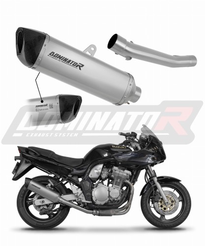exhaust muffler DOMINATOR homologated road legal titanium HP6 fits the motorcycle Suzuki GSF BANDIT N / S 600 1995   1999