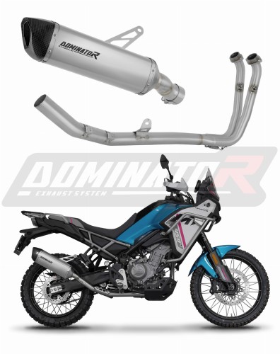 complete exhaust system with muffler DOMINATOR Full System titanium HP6 fits the motorcycle CF MOTO 450 MT 2024