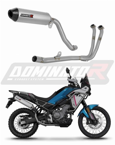 teljes kipufogórendszer DOMINATOR Full System MX2 kipufogódobbal, amely illeszkedik a CF MOTO 450 MT 2024 motorkerékpárhoz