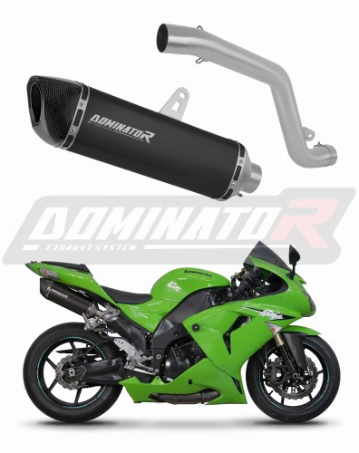 exhaust muffler DOMINATOR HP6 BLACK fits the motorcycle Kawasaki ZX10R 2006   2007