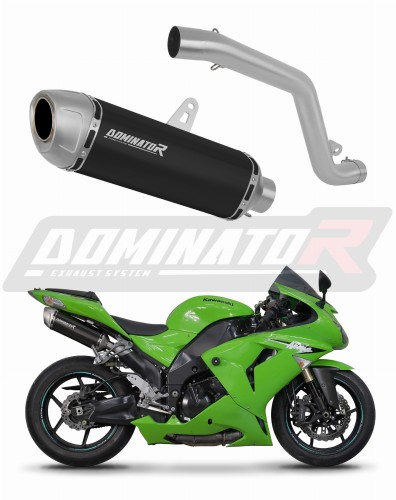 exhaust muffler DOMINATOR S6 BLACK fits the motorcycle Kawasaki ZX10R 2006   2007