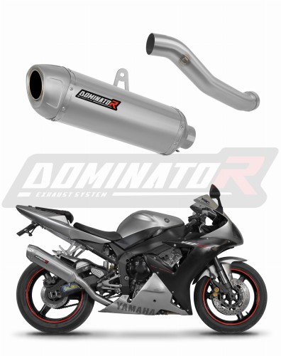 exhaust muffler DOMINATOR S6 fits the motorcycle Yamaha YZF R1 1000 RN09 2002   2003