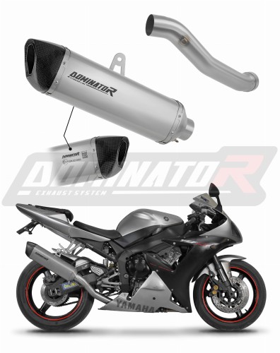 exhaust muffler DOMINATOR homologated road legal titanium HP6 fits the motorcycle Yamaha YZF R1 1000 RN09 2002   2003