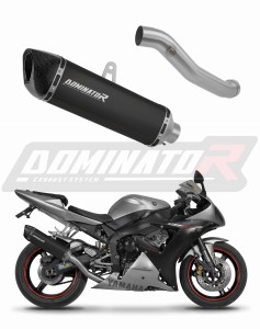 Yamaha YZF R1 1000 RN09 2002 - 2003 HP6 BLACK kipufogó dob + dB killer