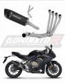 complete exhaust system with muffler DOMINATOR Full System HP6 BLACK fits the motorcycle Honda CB 650 R 2019   2023