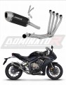 teljes kipufogórendszer DOMINATOR S6 FEKETE dobbal a Honda CB 650 R 2019 - 2023 motorkerékpárhoz