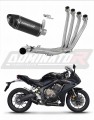 teljes DOMINATOR kipufogórendszer HP8 FEKETE dobbal, amely illik a Honda CB 650 R 2019 - 2023 motorkerékpárhoz