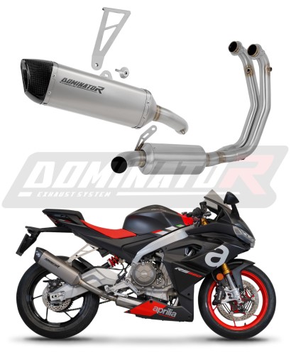 complete exhaust system with muffler DOMINATOR Full System titanium HP6 fits the motorcycle Aprilia RS 660 2020   2024