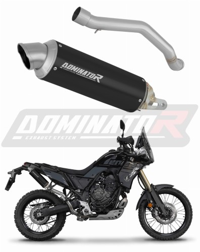exhaust muffler DOMINATOR GPF BLACK fits the motorcycle Yamaha Tenere 700 2019   2020