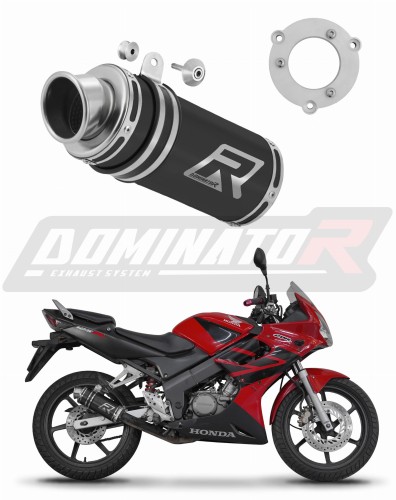 exhaust muffler DOMINATOR GP1 BLACK fits the motorcycle Honda CBR 125 2004   2010