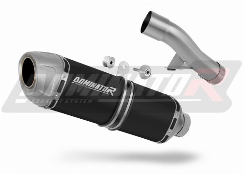 exhaust muffler DOMINATOR S6 BLACK fits the motorcycle Honda CBF 600 2004   2007