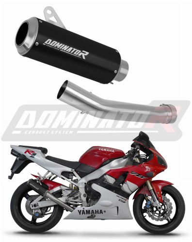 exhaust muffler DOMINATOR GP BLACK fits the motorcycle Yamaha YZF R1 1000 RN01 1998   1999