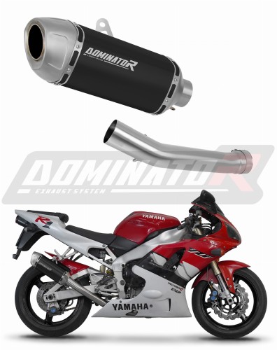 DOMINATOR S6 Shorty FEKETE kipufogó dob Yamaha YZF R1 1000 RN01 1998 - 1999 motorkerékpárhoz