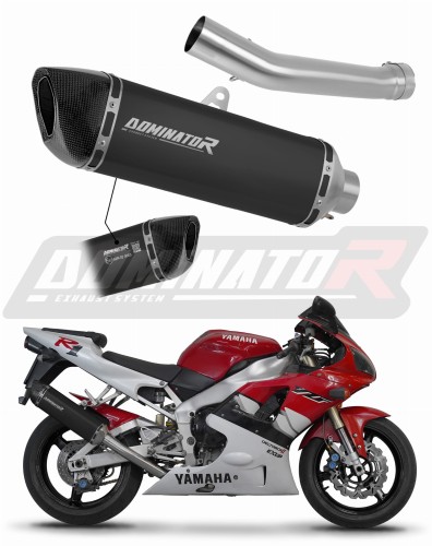 DOMINATOR Homológ HP6 FEKETE kipufogó dob Yamaha YZF R1 1000 RN01 1998 - 1999 motorkerékpárhoz illő