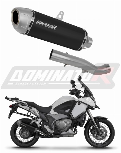 exhaust muffler DOMINATOR S6 BLACK fits the motorcycle Honda VFR 1200X Crosstourer 2012   2020 6