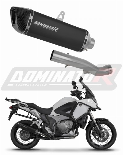 exhaust muffler DOMINATOR HP6 BLACK fits the motorcycle Honda VFR 1200X Crosstourer 2012   2020 6