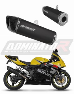 Suzuki GSXR 750 K1-K5 2001 - 2005 Exhaust Silencer Muffler HP6 BLACK + dB killer