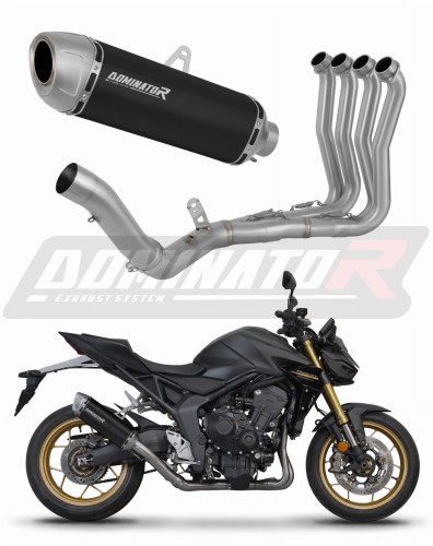 teljes kipufogórendszer DOMINATOR Full System S6 FEKETE dobbal, Honda CB 1000 Hornet / SP 2025 motorkerékpárhoz