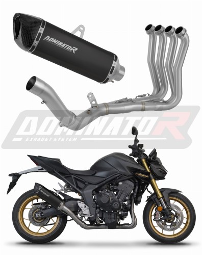 complete exhaust system with muffler DOMINATOR Full System HP6 BLACK fits the motorcycle Honda CB 1000 Hornet / SP 2025