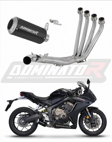 Honda CB 650 R 2019 - 2023 Teljes rendszer Leömlő Kipufogódob GP BLACK + dB killer medium