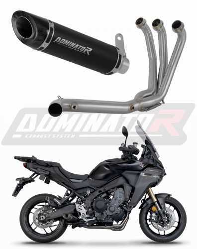 DOMINATOR Full System HP8 FEKETE komplett kipufogórendszer, amely illeszkedik a Yamaha Tracer 9 / GT 2025 - 2026 motorkerékpárhoz