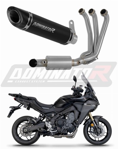 complete exhaust system with muffler DOMINATOR Full System HP8 BLACK EX fits the motorcycle Yamaha Tracer 9 / GT 2025   2026
