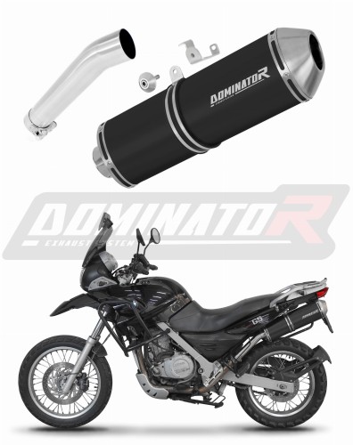 exhaust muffler DOMINATOR OVR BLACK fits the motorcycle BMW F650GS 2004   2007