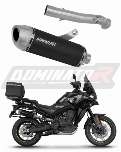 DOMINATOR S6 FEKETE kipufogó dob, amely illeszkedik a CF MOTO 800 MT 2022 - 2025 motorkerékpárhoz