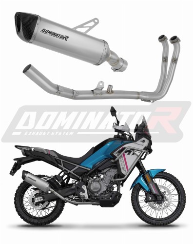 complete exhaust system with muffler DOMINATOR Full System titanium HP6 fits the motorcycle CF MOTO 450 MT 2024   2026 6