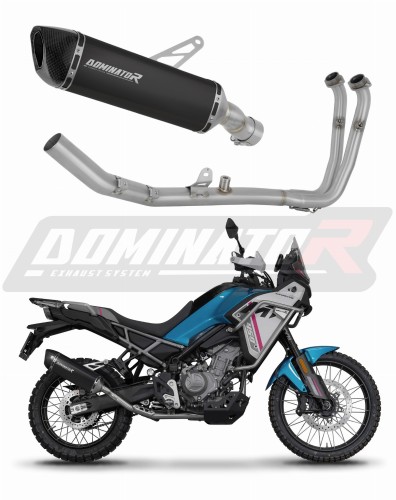 teljes kipufogórendszer DOMINATOR Full System HP6 FEKETE dobbal, amely illeszkedik a CF MOTO 450 MT 2024 - 2026 motorkerékpárhoz 5