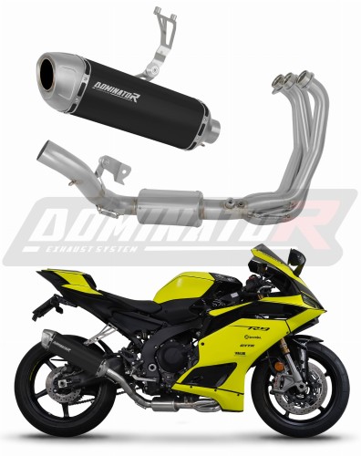DOMINATOR Full System S6 FEKETE komplett kipufogórendszer és dob Yamaha YZF R9 2025 motorkerékpárhoz